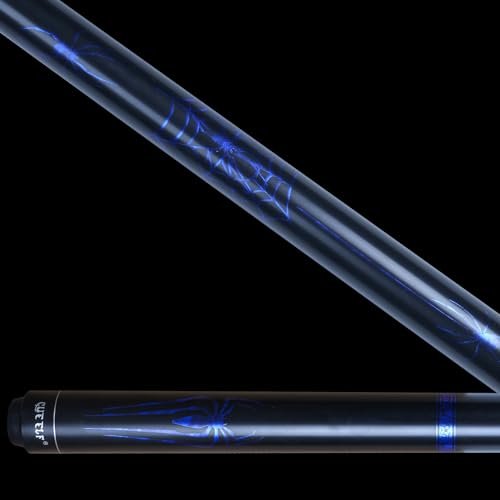 CUEELF 58" 2-Piece Low Deflection Pool Cue Spider Pattern