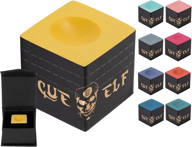 CUEELF Cube Pool Cue Chalk Technology Billiard Pool Stick Chalk for Professional Low Deflection