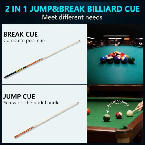 CUEELF - CUEELF Heavy Hitter 3-Piece Break Jump Pool Cue with 13.5mm Tip