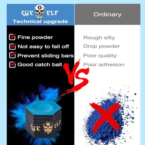 CUEELF - CUEELF Pool Chalk Premium Pool Cue Chalk Billiard Pool Stick Chalk Billiards Chalk-Blue